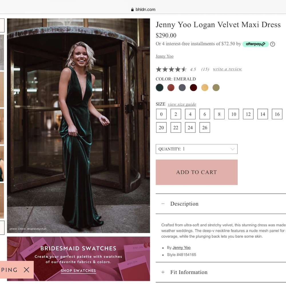 Jenny Yoo Logan Velvet Maxi Dress